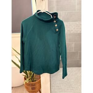 NWT JCrew Mockneck button top. Size small